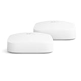 Amazon eero Pro 6E Mesh-WLAN-Router | 2,5-Gbit/s-Ethernet | Bis zu 380 m² Abdeckung | Für Verbindungen mit über 100 Geräten | Ideal für Streaming, Arbeit und Gaming | Doppelpack | 2022