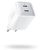 Anker 521 Ladegerät, Anker Nano Pro, Kompaktes 40W PIQ 3.0 Dual-Port USB-C Netzteil, Kompatibel mit iPhone 15/14/13/12 Serie, iPad Mini, MacBook Air, und mehr, Arktis