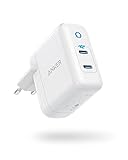 Anker PowerPort III Duo, Kompaktes 40W Doppel-Port Typ-C Wandladegerät mit PowerIQ 3.0, Power Delivery, kompatibel mit iPhone 15/14/13/12 Serie, Galaxy, Pixel, iPad/iPad Mini