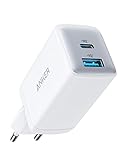 Anker USB C Ladegerät, Kompaktes 65W 2-Port Netzteil, Geeignet für MacBook Pro/Air, iPad Pro, Galaxy S22+/S21, Dell XPS 13, Note 20/10+, iPhone 15/Pro, Pixel, und mehr