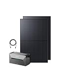 Anker SOLIX Balkonkraftwerk mit Speicher (870W | 1600Wh), Solarbank 2 E1600 Pro (1600Wh), 2× RS40T Solarpanel (435W), 4 MPPT, 1000W AC, Plug&Play