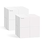 Tenda Nova MW6 Mesh WLAN System - AC1200 Dual Band WLAN Mesh System - empfohlen für Häuser mit 2-4 Schlafzimmern - 4X Gigabit Port - Ersetzt WLAN Router & Repeater - Kompatibel mit Alexa-2Pack