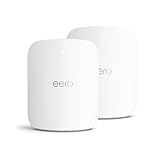 Amazon eero Max 7 Mesh-WLAN-Router | 10-Gbit/s-Ethernet | Bis zu 464 m² Abdeckung | Für Verbindungen mit über 200 Geräten | Ideal für Gaming | Doppelpack | Neueste Generation