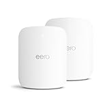 Amazon eero Max 7 Mesh-WLAN-Router | 10-Gbit/s-Ethernet | Bis zu 464 m² Abdeckung | Für Verbindungen mit über 200 Geräten | Ideal für Gaming | Doppelpack | Neueste Generation