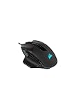 CORSAIR NIGHTSWORD RGB Wired Tunable FPS/MOBA Gaming Mouse - 18.000 DPI - 10 Programmierbare Tasten - Gewichtssystem - iCUE-Kompatibel - PC, Mac, PS5, PS4, Xbox - Schwarz