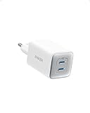 Anker USB C Ladegerät 47W, 523 Charger (Nano 3), kompakt mit 2 Anschlüssen GaN Schnellladegerät für iPhone 15/15 Plus/15 Pro/15 Pro Max/14, Galaxy, Pixel 4/3, iPad/iPad Mini (Kabel Nicht enthalten)