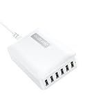 USB Ladegerät, Evatronic 60W 6-Port Desktop USB Ladestation mit Mehreren Anschlüssen für iPhone15/13/12 Pro Max XS Max XR X 8 7 Plus,Huawei,Tablets, iP-ad Pro Air Mini