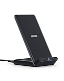 Anker 313 Induktive Ladestation, Qi-zertifiziert, Geeignet für iPhone 15 / 15 Pro / 15 Pro Max, SE (2020), 13 / 13 Pro / 13 Pro Max, XR,10W Schnellladefunktion für Galaxy S22 (Ohne Netzteil)