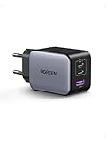 UGREEN Nexode X 65W USB-C Ladegerät Mini PD Netzteil 3-Port GaN Charger Kompaktes Schnellladegerät PPS 45W Kompatibel mit MacBook Air M2, iPhone 15 Pro Max, Galaxy S24 Ultra, Vision Pro