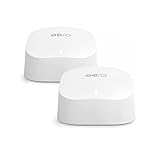 Amazon eero 6 Mesh-WLAN-Router | 900-Mbit/s-Ethernet | Bis zu 280 m² Abdeckung | Für Verbindungen mit über 75 Geräten | Doppelpack | 2021