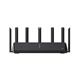 Xiaomi Mi AIoT Router AX3600 WLAN Router (Wi-Fi 6, 5 GHz: 2402 Mbps, 2,4 GHz: 574 Mbps, Qualcomm 4-Core CPU + 2-Core NPU, 3 Gigabit LAN Ports, 6 Externe Antennen, bis zu 248 Geräte, Mi AIoT Antenne)