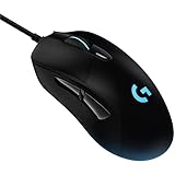 Logitech G403 HERO Gaming-Maus mit HERO 25K DPI Sensor, LIGHTSYNC RGB, geringes Gewicht von 87g und optionales 10g Gewicht, geflochtenes Kabel, PC/Mac - Schwarz