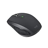 Logitech MX Anywhere 2S Kabellose Maus, Bluetooth und 2.4 GHz Verbindung via Unifying USB-Empfänger, 4000 DPI Sensor, Wiederaufladbarer Akku, Multi-Device, 7 Tasten, PC/Mac/iPadOS - Graphit/Schwarz