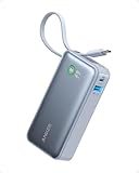 Anker Nano Powerbank,10.000mAh Powerbank mit eingebautem USB-C Kabel, PD 30W Höchstleistung mit 1x USB-C, 1x USB-A, kompatibel mit iPhone 15/14 Serie, MacBook, Galaxy, iPad, AirPods und mehr(Blau)