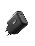 UGREEN 18W+18W USB Ladegerät Schnellladegerät Quick Charge 3.0 2 Port Ladeadapter USB Netzteil kompatibel mit Galaxy S10 S9 S8 A53 A51 A50 A40 A20 M20, Xperia 10, Redmi Note 10, Huawei P30 lite usw