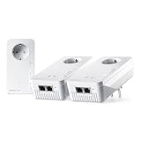 devolo Magic 2 WiFi next Multiroom Kit, WLAN Powerline Adapter, bis zu 2.400 Mbit/s, Mesh WLAN Steckdose, 2x Gigabit LAN Anschluss, dLAN 2.0, weiß