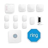 Ring Alarm Security Kit mit Außensirene 13-teilig (2. Gen.) + Innenkamera von Amazon | Haus-Alarmanlage mit Kamera - 6 Tür-/Fensterkontakte, 3 Bewegungsmelder, Signalverstärker | Alexa-kompatibel
