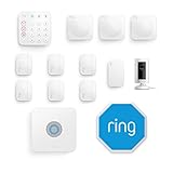 Ring Alarm Security Kit mit Außensirene 13-teilig (2. Gen.) + Innenkamera von Amazon | Haus-Alarmanlage mit Kamera - 6 Tür-/Fensterkontakte, 3 Bewegungsmelder, Signalverstärker | Alexa-kompatibel