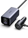 UGREEN 130W GaN Zigarettenanzünder USB C Auto ladegerät USB C 4 port Zigarettenanzünder Verteiler Auto zubehör kompatibel mit MacBook Pro, iPhone 16/16 Pro/16 Pro Max/15/14, iPad Pro, Galaxy S24, usw.