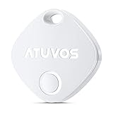 ATUVOS Schlüsselfinder Keyfinder 1 Pack, iOS Smart Tracker Tag Kompatibel mit Apple Wo ist? APP (iOS NUR, Android Not Supported), Bluetooth Finder für Key, Gepäck, Koffer, Taschen, Austauschbarer Akku