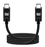 tizi flip PRO 100W USB-C | USB-C (2m, schwarz) PD Ladekabel für schnelles USB-C Power Delivery-Laden bis 100W, Thunderbolt kompatibel, kompatibel mit MacBook & MacBook Pro