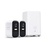 eufy Security eufyCam 2C Pro, Überwachungskamera außen Set 2+1, 2K Auflösung, 180 Tage Akku, Kompatibel mit Alexa, Google Assistant, HomeKit, IP67, Gebührenfreie Nutzun