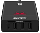 tizi Tankstation USB-C + 3 USB-A (75W) mit bis zu 60W USB-C PD Leistung - USB-C 4-Port-Ladegerät mit Power Delivery, kompatibel mit Apple MacBook Pro, iPad, iPhone.