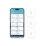 Aqara Temperatur- und Feuchtigkeitsensor 3er Pack, Erfordert Aqara Hub, Zigbee, für Fernüberwachung und Smart Home, Kabelloses Hygrometer-Thermometer, Kompatibel mit Apple HomeKit, Alexa, IFTTT