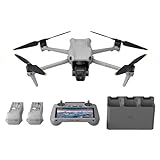 DJI Air 3 Fly More Combo mit DJI RC 2 (Fernsteuerung mit Bildschirm), Drohne mit 2 Primärkameras (mittlere Tele-/Weitwinkelkamera) für Erwachsene, 4K HDR, 46 Min. max. Flugzeit, 48 MP, 2 Zusatzakkus