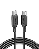 Anker PowerLine III USB-C auf USB-C Ladekabel, 100W Typ-C Kabel 2.0, Blitzschnelles Aufladen mit PD, für MacBook Pro 2020, iPad Pro 2020, Galaxy S10 S9 S8 Plus, Pixel, Switch, LG und mehr(Schwarz)