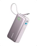 Anker Nano Power Bank Externer Akku 10000 mAh mit integriertem USB-C-Kabel, Maximale Leistung PD 30 W mit 1 USB-C-Anschluss, 1 USB-A-Anschluss, kompatibel mit iPhone 15/14, MacBook, Galaxy, iPad,