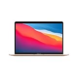 2020 Apple MacBook Air Laptop: Apple M1 Chip, 13' Retina Display, 8 GB RAM, 256 GB SSD Speicher, Beleuchtete Tastatur, FaceTime HD Kamera, Touch ID, Gold