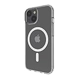 Belkin mit MagSafe kompatible iPhone 14-Hülle, durchsichtiges, magnetisches Case mit integrierten Magneten und Kameraschutz durch erhöhte Ränder, geeignet zum kabellosen Laden mit MagSafe