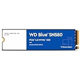 WD Blue SN580 NVMe SSD 1 TB (PCIe Gen4 x4, bis zu 4.150 MB/s Lesen, M.2 2280, nCache 4.0-Technologie) Blau