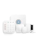 Ring Alarm Security Kit, 5-teilig (2. Gen.) + Ring Innenkamera von Amazon | Alarmanlage mit Kamera für dein Haus mit Tür-/Fensterkontakt, Bewegungsmelder, Signalverstärker | Funktioniert mit Alexa
