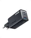 Anker USB-C-Ladegerät, 735 (GaNPrime 65 W), schnelles und kompaktes 3-Port für MacBook Pro/Air, iPad Pro, Galaxy S22/S21, Note 20/10+, iPhone 13/Pro, Pixel usw