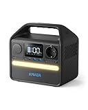 Anker 521 Tragbare Powerstation mit LiFePO4 Akku, 256Wh, 5 Anschlüssen, 300W Leistung (Max. 600W), 230V Steckdose, 60W USB-C PD, für Outdoor