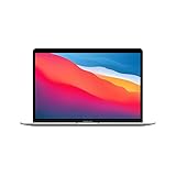 2020 Apple MacBook Air Laptop: Apple M1 Chip, 13' Retina Display, 8 GB RAM, 256 GB SSD Speicher, Beleuchtete Tastatur, FaceTime HD Kamera, Touch ID, Silber