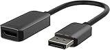 Belkin HDMI/DisplayPort-Adapter, DP 1.2 auf HDMI 2.0-Konverter für 4K-Monitor, 60 Hz, mit HDR 10, kompatibel mit HDCP 2.2, unidirektional AVC011btSGY-BL Schwarz 0.7 FT
