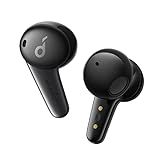 Soundcore Life Note 3S True Wireless Kabellose Earbuds, Starkes Klangprofil, 4 Mikrofone für kristallklare Anrufqualität, Bequemer Halt, Kabelloses Aufladen, 35 Std. Akku(Schwarz)