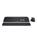 Logitech MX Keys S Combo: Leistungsstarke kabellose Tastatur und Maus mit Handablage,Customizable Illumination, Fast Scrolling,Bluetooth, für Windows/Linux/Chrome/Mac- Graphit, Deutsches QWERTZ-Layout