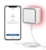 Eve Water Guard (Apple Home) - Smarter Wassermelder, 2m Sensorkabel (verlängerbar), 100dB, Wasseralarm auf iPhone, iPad, Apple Watch, Bluetooth, Thread