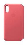 Apple Leder Folio (für iPhone XS) - Pfingstrosenpink