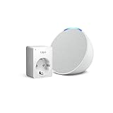 Wir stellen vor: Echo Pop | Weiß + TP-Link Tapo P110 Smart Plug (WLAN-Steckdose) mit Energieverbrauchskontrolle, Funktionert mit Alexa - Smart Home-Einsteigerpaket