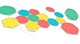 Nanoleaf Shapes Hexagon Starter Kit, 15 Smarten LED Panels RGBW - Modulare WLAN 16 Mio. Farben Wandleuchte Innen, Musik & Bildschirm Sync, Funktioniert mit Alexa Google Apple, für Deko & Gaming