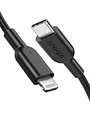 Anker PowerLine II USB C auf Lightning Kabel,90 cm lang, MFi-Zertifiziert, für iPhone 13/13 Pro/12/12 Pro Max/11 Pro/X/XS/XR/8 Plus, für Typ-C Ladegeräte,Unterstützt Power Delivery(Schwarz)