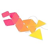 Nanoleaf Shapes Triangle Starter Kit, 15 Smarten Dreieckigen LED Panels RGBW - Modulare WLAN 16 Mio Farben Wandleuchte Innen, Musik & Bildschirm Sync, Funktioniert mit Alexa Google Apple