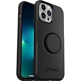 OtterBox Otter+Pop Hülle für iPhone 13 Pro Max/iPhone 12 Pro Max, sturzsicher, schützende Hülle mit PopSockets PopGrip, 3x getestet nach Militärstandard, antimikrobieller Schutz, Schwarz