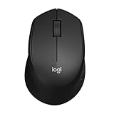 Logitech M330 SILENT PLUS Kabellose Maus, 2,4 GHz mit USB-Nano-Empfänger, 1000 DPI Optical Tracking, 2 Jahre Batterielaufzeit, Kompatibel mit PC, Mac, Laptop, Chromebook - Schwarz