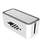 ORICO Kabelbox Klein Weiß Kabelmanagement Aufbewahrungsbox für Steckdosenleiste,Aus ABS Kunststoff mit Gummifüßen 31x13.8x13cm